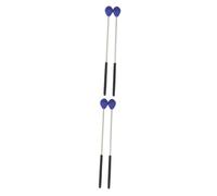 COSMEVIVI 2pairs Medium Yarn Mallets for Marimba Beech Handle for Indoor and Outdoor Playing Balanced Percussion Sticks