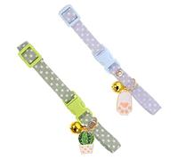 COSMEVIVI 2pcs Adjustable Breakaway Cat Collar with Pendant Comfortable Skin-friendly for Kittens for Daily Wear Parties Special Occasions Paw