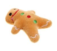 COSMEVIVI 2pcs Christmas Gingerbread Man Plush Toy for Dogs Soft Pet Chew Toy for Holiday Fun to Keep Pets Entertained