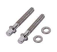 COSMEVIVI 2pcs Drum Accessory Tension Rods Tension Rod Washers Drum Tension Screws Mounting Screws with Washers Snare Drum Lugs Flooring Pull Bar Drum Percussion Accessories Drum Screws