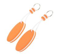 COSMEVIVI 2pcs Eva Floating Keyring Buoyant Key Chains for Water Sports Lightweight and Durable Key Float for Kayaking Canoeing Boating Swim and Beach Activities Orange