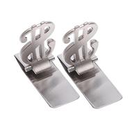 COSMEVIVI 2pcs Money Clip Wallet Compact Metal Cash Clip for Easy Storage and Security Slim Design for Men and Women Stylish Finish