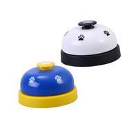 COSMEVIVI 2pcs Pet Training Bells for Dogs Cats Footprint Pattern Communication Device Loud Sound for Potty Training Outdoor Black