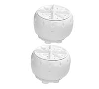 COSMEVIVI 2pcs Portable Mini Automatic Washing Machine Usb Power Supply and Bottom Suction Cups, Compact Plastic Countertop Washer for Travel, Apartment, and Rv Laundry