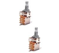 COSMEVIVI 2pcs Push Pull Potentiometer for Electric Guitar Long Shaft Control Pot Coarse Knurled Design for Tone and Volume