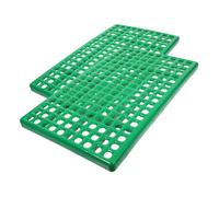 COSMEVIVI 2pcs Rabbit Cage Mat for Indoor Pet Habitat Abs Plastic Floor Pad for Small Animals Foot Resting Pads Round for Cleanliness and Airflow