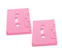 COSMEVIVI 2pcs Retro Cassette Tape Decor Blank Audio Cassettes Vinyl Decor Music Party Supplies