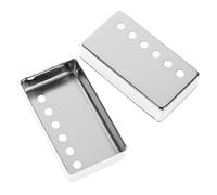 COSMEVIVI 2pcs Silver Humbucker Pickup Covers for Electric Guitar Replacement Pole Spacing Bridge Neck