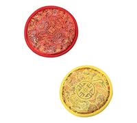 COSMEVIVI 2pcs Singing Bowl Mat Tibetan Buddhism Art Craft for Buddha Hall Singing Bowl Pad