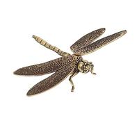 COSMEVIVI 2pcs Sturdy Brass Dragonfly Decor Wall Art Porch Adornment Wine Cabinet Ornament