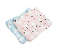 COSMEVIVI 2pcs Thick Hamster Sleep Pad Soft Small Animal Bed Mat Warm Pet Blanket for Guinea Pig Puppy Comfortable Fleece Pet Supply Sheep Bear