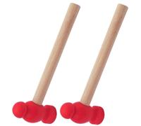 COSMEVIVI 2Pcs Wooden Hammer Safe Polished Hammer for Role Play Great for Dollhouse Decor Parent Interaction Fun Simulation Repairing Tool
