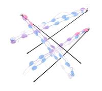 COSMEVIVI 3pcs Colorful Plush Cat Teaser Wands Interactive Teasing Sticks for Cats Stimulates Physical Mental Activity Encourages Play Exercise for Indoor Fun