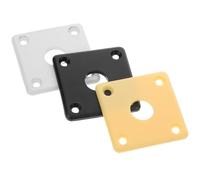COSMEVIVI 3pcs Curved Jack Plate for Electric Guitar Accessories Compatible Guitars White Easy Installation Protects Jack from Dirt and Debris