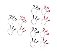 COSMEVIVI 3pcs Funny Question Mark Headbands for Women and Teen Novelty Exaggerated Punctuation Hair Hoops Comfortable Hair Accessories for Parties Daily Wear and Halloween