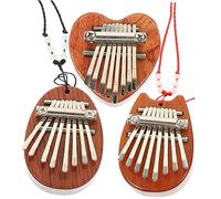 COSMEVIVI 3pcs Mini Wooden Kalimba Piano Professional Thumb Piano for Boys and Girls Beginners Portable Finger Instrument
