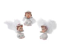 COSMEVIVI 3pcs Praying Angels Figurines Mini Angel Statue Cake Topper Christmas Ornaments Religious Table Decoration for Fairy Garden Micro Landscape Decor