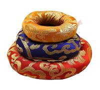 COSMEVIVI 3pcs Tibetan Singing Bowl Mat Buddhist Sound Bowl Pad Decorative Meditation Cushion Pillow