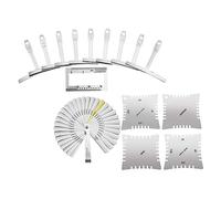 COSMEVIVI 47pcs Guitar Measuring Ruler Guitar Repairing Tools Kit Radian Rulers String Spacing Scales Storage Bag for Luthier Musicians