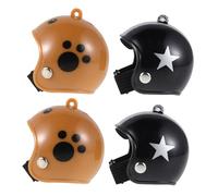 COSMEVIVI 4pcs Chicken Helmet Hens Hats Pet Hat for Rooster Duck Parrot Weatherproof Bird Costume Head Protection Cap Elastic Strap