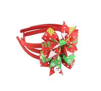 COSMEVIVI 4pcs Christmas Hairband Set Xmas Wide Headband Children's Hair Accessories Bowknot Hair Bands for Boys Girls Random Color