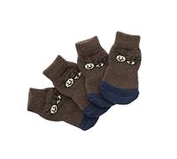 COSMEVIVI 4pcs Dog Puppy Cat Non-slip Pet Socks Cartoon Prints Cotton Paw Protection