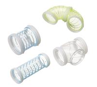 COSMEVIVI 4pcs Hamster Cage Accessories Diy Maze Toys Pet Tunnel Toys Guinea Pig Boredom Breaker Plastic Material Random Color