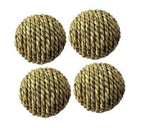 COSMEVIVI 4pcs Natural Woven Hamster Plaything for Animals Fun Activity Toy for Hamsters and Birds