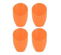 COSMEVIVI 4pcs Orange Plastic Lampshade for Table Lamp and Bedside Lamp, Slanted Horseshoe Shape Design to Soften Light and Protect Light Bulb, for Personal Home and Living Room Use