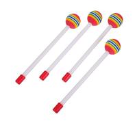 COSMEVIVI 4pcs Rainbow Percussion Drumsticks for Boy Girl Eva Soft Mallet Drumsticks for Musical Education and Practice Boys and Girls Music Instruments