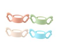 COSMEVIVI 4pcs Silicone Bottle Handles for Boy Girl Self Feeding Grip Handle for Boy Girl Milk Bottle Wide for