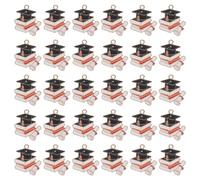 COSMEVIVI 50pcs Alloy Graduation Cap Pendant | Doctoral Hat & Diploma Charm for Bracelet Earring Necklace Pendant DIY Jewelry Making Crafts Grad Season Keepsake 1.1x0.8Inch