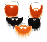 COSMEVIVI 5pcs Artificial Beard Funny Dress up Props Self-adhesive Fake Beard Dressing up Beards Halloween Fake Mustaches Men's Fake Beard Party Fake Beard Performing Beard Props