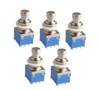 COSMEVIVI 5pcs Pin Guitar Effects Pedal Switch Foot Metal Electric Guitar Effects Pedal Box True Bypass