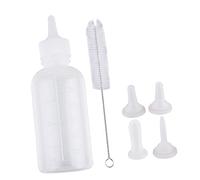 COSMEVIVI 6pc Kitten Milk Feeding Bottles for Newborn Puppies Dogs Pet Nurser Bottles Pacifier Cleaning Brush Silicone Pet Supplies