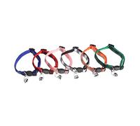 COSMEVIVI 6pcs Adjustable Cat Collars with Bells Colorful Breakaway Pet Collars for Kittens and Cats Comfortable Wear-resistant Material for Daily Use and Outdoor Activities