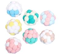 COSMEVIVI 6pcs Cat with Bell Interactive Chewing Toys for Indoor Cats Playtime Fun and Relieve Stress Soft and Fuzzy for Kittens and Pets
