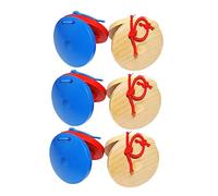 COSMEVIVI 6Pcs Finger Castanets for Educational Percussion Music Instruments Brightly Colored Rhythm for Boys Safe Design for Music Exploration