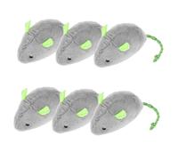 COSMEVIVI 6Pcs Plush Mouse Toys for Cats Interactive Chew Toys for Indoor Fun and Exercise Plush Fabric for Boredom Relief and Physical Stimulation for Kittens and Adult Cats