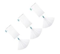 COSMEVIVI 6pcs White Soap Foaming Nets Made of Pe and Abs, Facial Cleaning Net Bags to Help Use up Soap and Create Dense Lather, Gift for Shower and Bathroom Use