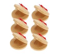 COSMEVIVI 6pcs Wooden Castanets for Boy Girl Educational Musical Instrument for Rhythm Development Classroom Rewards and Creative Play