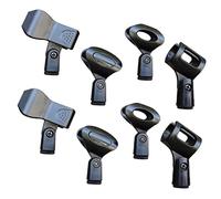 COSMEVIVI 8pcs Microphone Clips Spring-loaded Mic Holder Clips Female Adapter for Handheld and Wireless Mics Stand Clamp Set for Studio and Live Performance