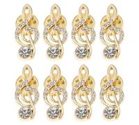 COSMEVIVI 8pcs Music Note Brooch Pins Rhinestone Music Note Lapel Pin Treble Clef Brooch Scarf Buckle For Women Girls Wedding Concert Party Jewelry