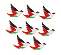 COSMEVIVI 8pcs Palestine Flag Lapel Pins Metal Brooches for Women Lightweight Clothing Accessories for Shirts Coats Bags Stylish Palestinian Culture Decor
