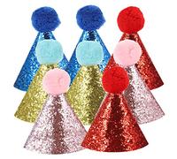 COSMEVIVI 8pcs Pet Birthday Hats for Small and Dogs and Cats Party Headwear for Celebrations and Pet Owners