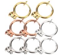 COSMEVIVI 8pcs Round Metal Earring Converter Clip on Backs for Non Pierced Ears Easy to Wear Earring Findings for DIY Suitable for People Without Pierced Holes