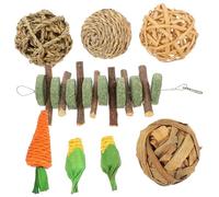 COSMEVIVI 8pcs Small Pets Chew for Teeth Grinding Hamster and Guinea Pig Enrichment Accessories Natural Safe Chewing Balls to Prevent Cage Biting and Promote Activity