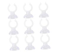 COSMEVIVI 9pcs Aquarium Cup Clips for Tubing Holders Transparent Fish Hose Clamp Accessories Easy Installation Consistent Stability for Aquatic Decor
