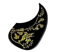 COSMEVIVI Acoustic Guitar Pickguard Pvc Protector Scratch Guard Plate Thickened Black for Folk and Electric Guitars Self-adhesive Sticker Replacement