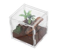 COSMEVIVI Acrylic Tarantula Enclosure Box for Jumping Spiders Escape Habitat Compact Design for Small Spaces for Reptile Enthusiasts and Pet Owners